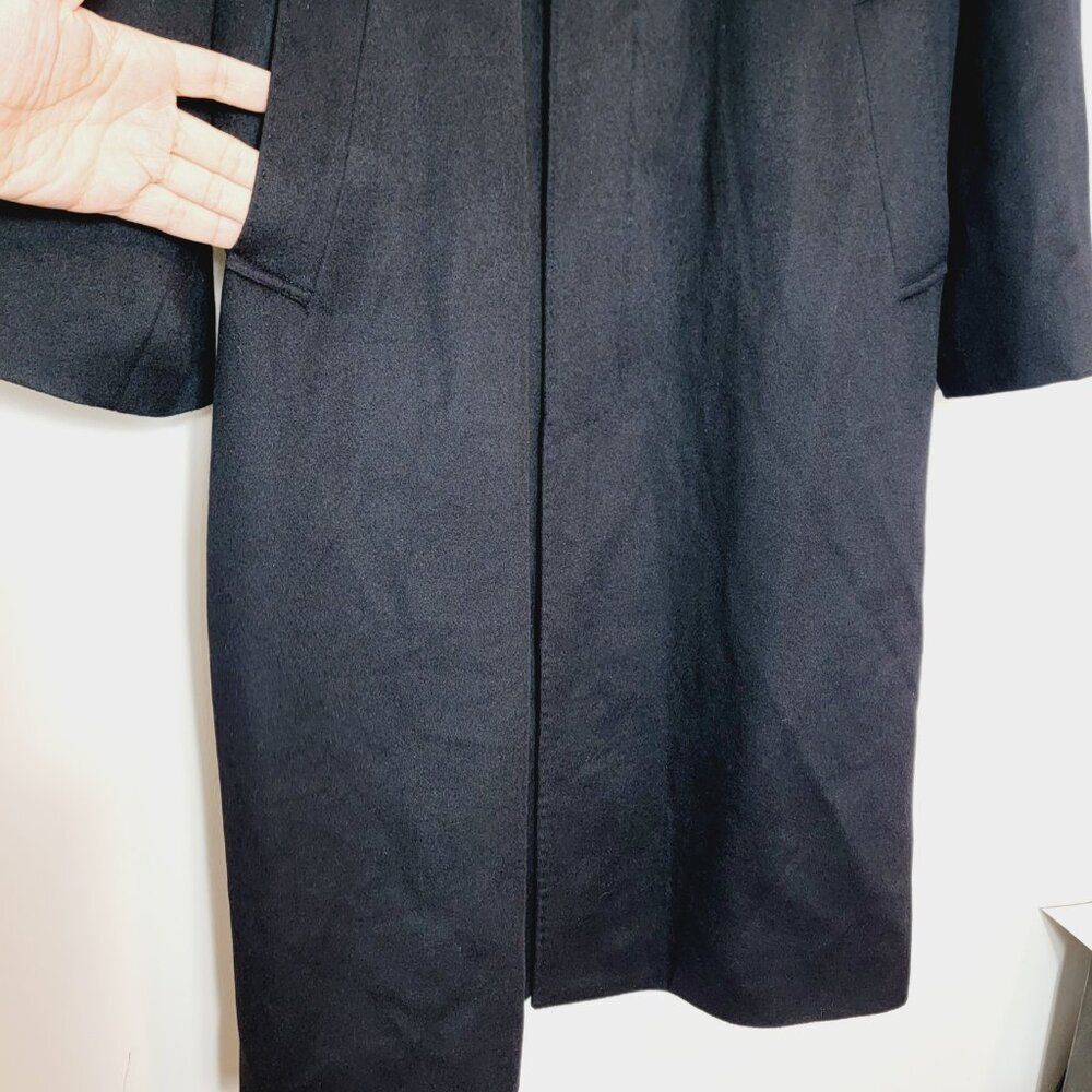 Coppley 100% Pure Cashmere Mens 3/4 Black Trench Coat Size 42 - Picture 16 of 16